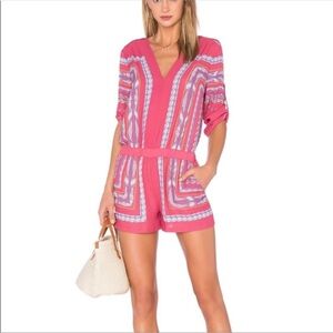 BCBGMaxAzria Pink Geometric Jumpsuit
